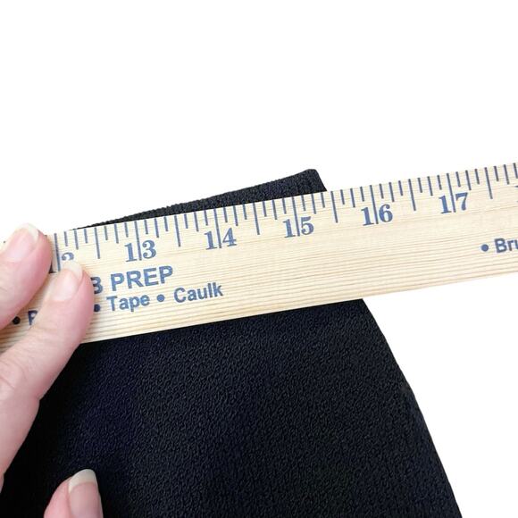 St John Santana Knit Midi Pencil Skirt 8 Black Pull On Straight Luxury Designer - Picture 7 of 8